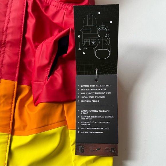 Canada Pooch Torrential Tracker Dog Jacket - Rainbow - Size 16 - Picture 15 of 16